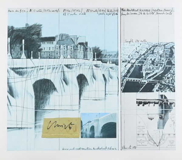 ,Christo : THE PONT NEUF WRAPPED - PROJECT FOR PARIS  - Asta Arte Moderna e Contemporanea - Associazione Nazionale - Case d'Asta italiane