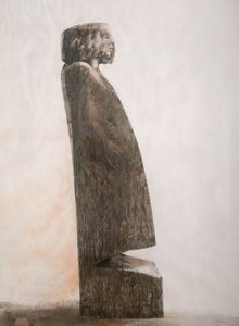 ,Giuliano Vangi - Donna in piedi (Studio per legno policromo)