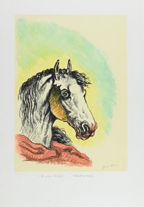 ,GIORGIO DE CHIRICO - Il cavallo Bucefalo