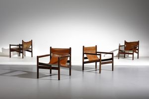 ARNOULT MICHEL (1922 - 2005) - Quattro sedie Roxinho, manifattura Argentina