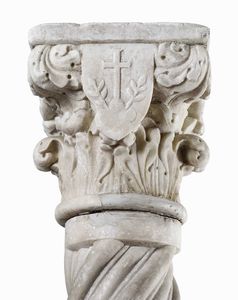 Coppia di colonne. Arte gotica del XIV-XV secolo  - Asta Scultura e Oggetti d'Arte - Associazione Nazionale - Case d'Asta italiane