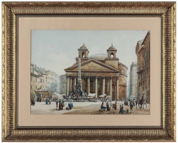 Federico Horner (1800-1864) Piazza della Rotonda  - Asta Dimore Italiane - Associazione Nazionale - Case d'Asta italiane