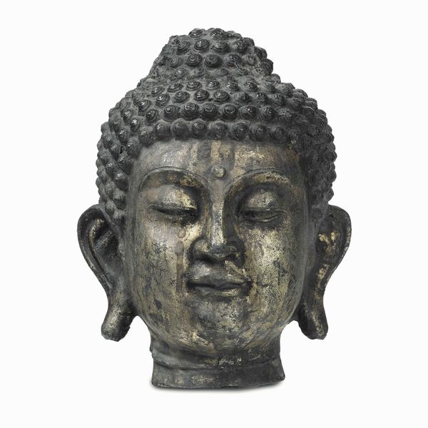 Testa di Buddha in bronzo con tracce di doratura, Thailandia, XIX secolo  - Asta Dimore Italiane - Associazione Nazionale - Case d'Asta italiane