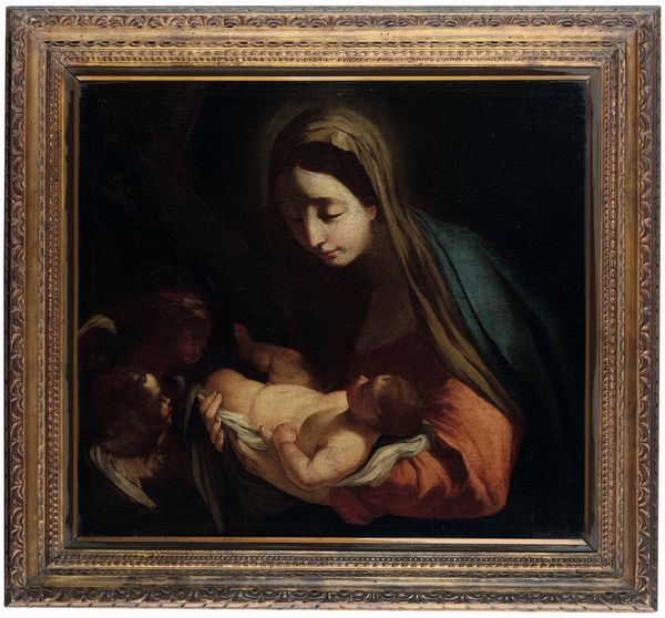 Scuola emiliana del XVII secolo Madonna con Bambino  - Asta Dimore Italiane - Associazione Nazionale - Case d'Asta italiane