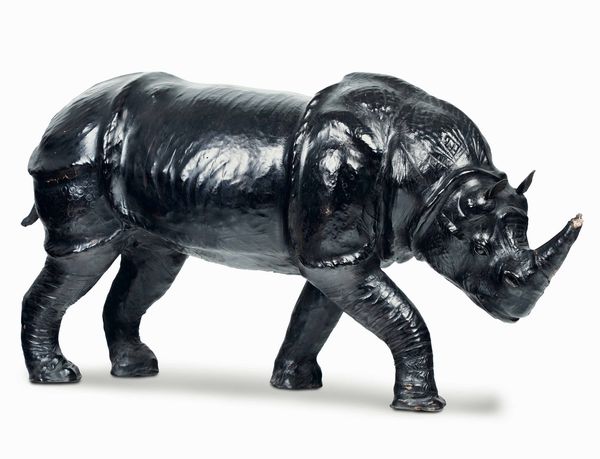 Scultura di rinoceronte rivestita in cuoio. XIX secolo (?)  - Asta Dimore Italiane - Associazione Nazionale - Case d'Asta italiane