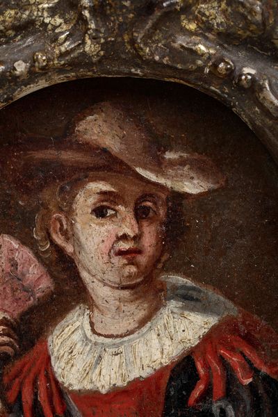Scuola italiana del XVIII secolo Ritratto di donna con ventaglio  - Asta Dimore Italiane - Associazione Nazionale - Case d'Asta italiane