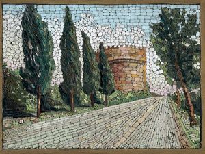 Due composizioni a mosaico. XX secolo  - Asta Dimore Italiane - Associazione Nazionale - Case d'Asta italiane