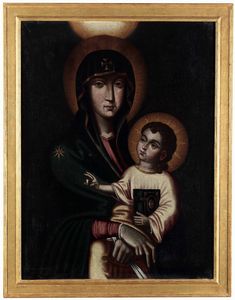 Scuola del XIX secolo Madonna con Bambino  - Asta Dimore Italiane - Associazione Nazionale - Case d'Asta italiane