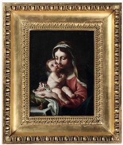 Scuola del XVIII secolo Madonna con Bambino  - Asta Dimore Italiane - Associazione Nazionale - Case d'Asta italiane