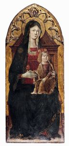 Scuola dellItalia centrale del XV secolo Madonna con Bambino  - Asta Dimore Italiane - Associazione Nazionale - Case d'Asta italiane