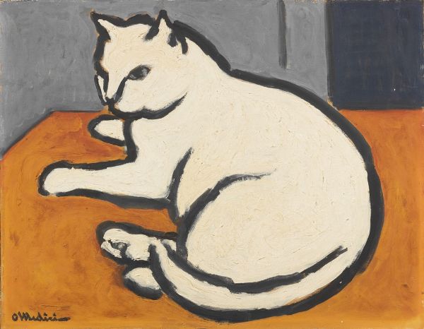 Il gatto  - Asta Dipinti e Sculture del XIX e XX secolo - Associazione Nazionale - Case d'Asta italiane