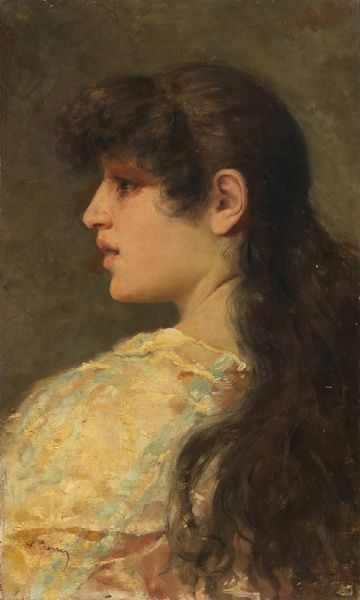 Ritratto di donna  - Asta Dipinti e Sculture del XIX e XX secolo - Associazione Nazionale - Case d'Asta italiane