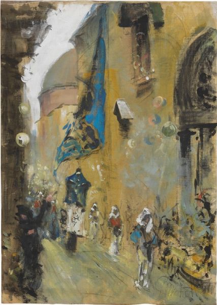 La processione del Venerd Santo  - Asta Dipinti e Sculture del XIX e XX secolo - Associazione Nazionale - Case d'Asta italiane