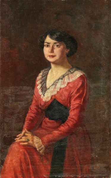 Ritratto di signora  - Asta Dipinti e Sculture del XIX e XX secolo - Associazione Nazionale - Case d'Asta italiane