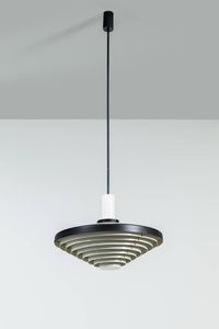 STILNOVO - Lampada a sospensione in metallo verniciato. Anni '50 cm 135x50