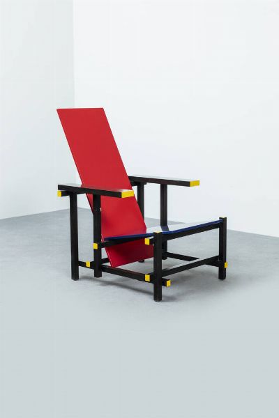 GERRIT THOMAS RIETVELD : Red/Blue chair  - Asta Asta 202 Design - Associazione Nazionale - Case d'Asta italiane