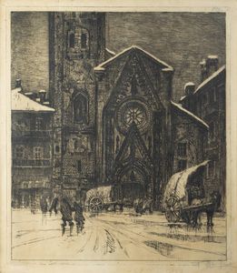 FRANCESCO MENNYEY Torino 1889 - 1950 - Inverno in provincia