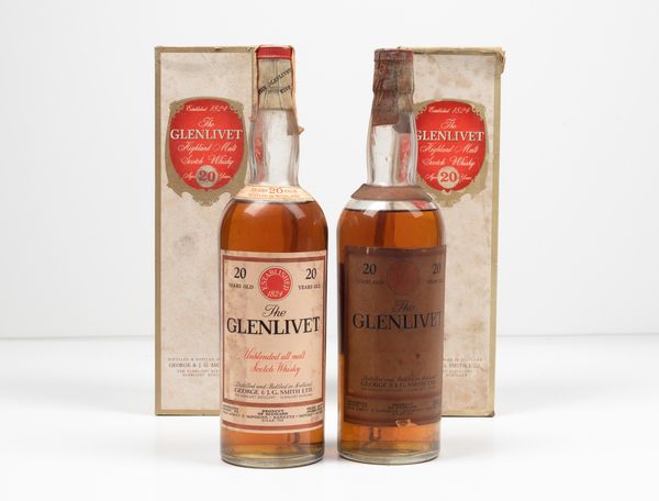 The Glenlivet, George & J.G. Smith Unblended all malt Scotch Whisky 20 years old  - Asta Vini e Distillati da collezione e da investimento - Associazione Nazionale - Case d'Asta italiane