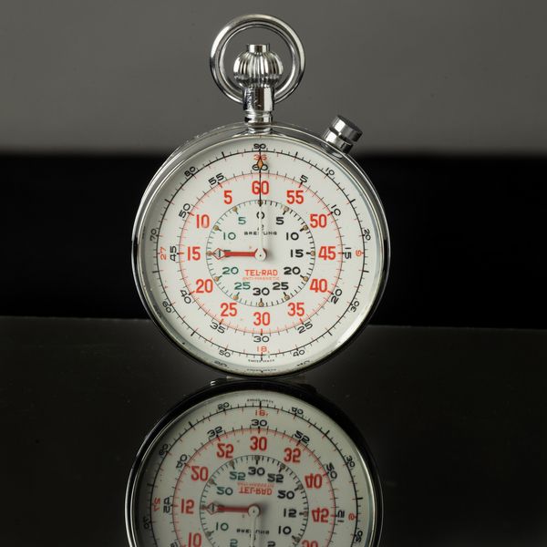 BREITLING - Tel-Rad stopwatch ref. 1575, d'acciaio anni '60 con bollino originale sul retro  - Asta For Men | Cambi Time - Associazione Nazionale - Case d'Asta italiane
