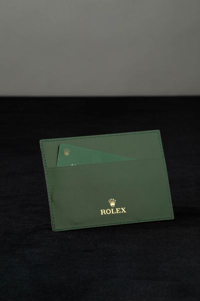 ROLEX - Portacarte Rolex verde  - Asta For Men | Cambi Time - Associazione Nazionale - Case d'Asta italiane