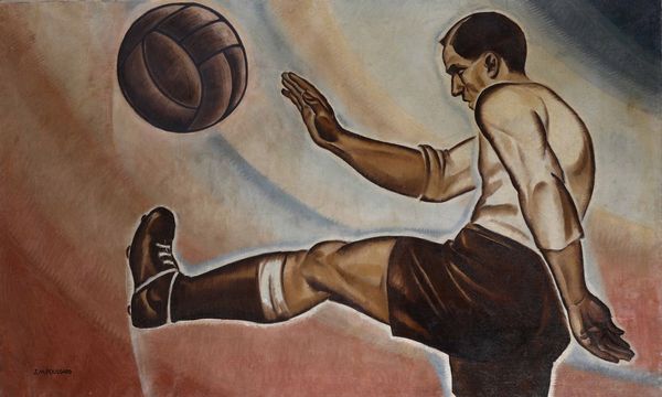 Poussard Jean Marcel : Il calciatore  - Asta Lo Sport nell'Arte - Associazione Nazionale - Case d'Asta italiane