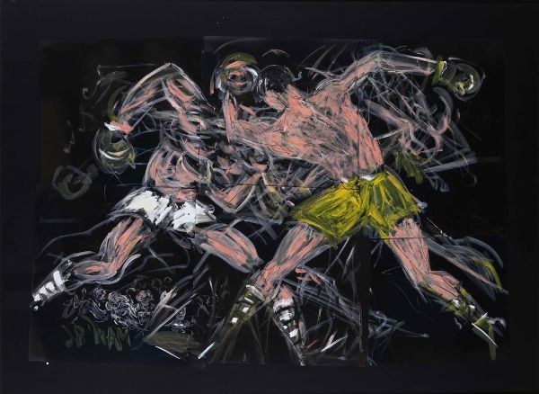 Mancioli Ottorino : Boxe, 1986  - Asta Lo Sport nell'Arte - Associazione Nazionale - Case d'Asta italiane