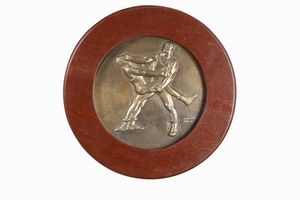 Otto dischi in bronzo con specialit sportive, XX secolo  - Asta Lo Sport nell'Arte - Associazione Nazionale - Case d'Asta italiane