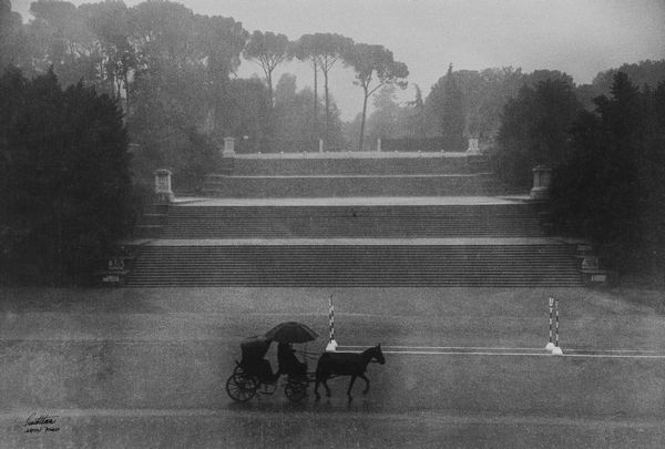 ,Ernst Haas : Horse and Carriage in Rain  - Asta Fotografia: Under 1K - Associazione Nazionale - Case d'Asta italiane