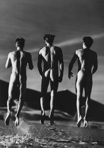 ,Greg Gorman - 3 Boys jumping, personal nudes