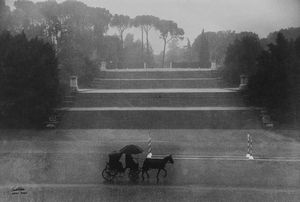 ,Ernst Haas - Horse and Carriage in Rain