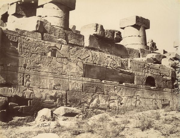 ,Antonio Beato : Karnak, la bataille de Ramses ; Karnak bas relief  - Asta Fotografia dell'800: album di viaggio - Associazione Nazionale - Case d'Asta italiane
