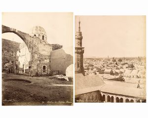 ,Félix Bonfils - Tombeaux de Saladin, Damas ; Damas, Minaret de l'ovest, Syrie