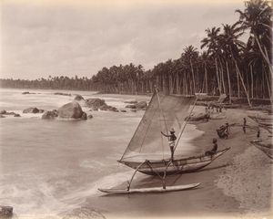 ,Charles Thomas Scowen - Singhalese fishing boat, Colombo, Ceylon
