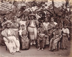 ,Charles Thomas Scowen - A Kandyan Chief and family, Ceylon