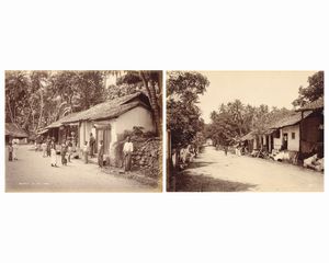 ,William Louis Henry Skeen & Co : Street scene Kandy  - Asta Fotografia dell'800: album di viaggio - Associazione Nazionale - Case d'Asta italiane