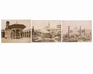 ,George & Constantine Zangaki - Mosquee de Mohamet Ali, fontaine des Aboutiens ; Place de Lesseps, Ismail ; Tombeaux de Mameloux