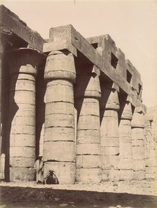 ,Antonio Beato - Ramesseum, Les colonnes du temple
