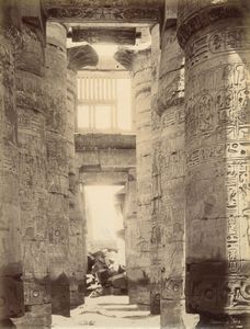 ,Antonio Beato - Karnak, interieur de la salle