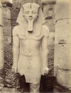 ,Antonio Beato - Luxor, Statue de Ramses