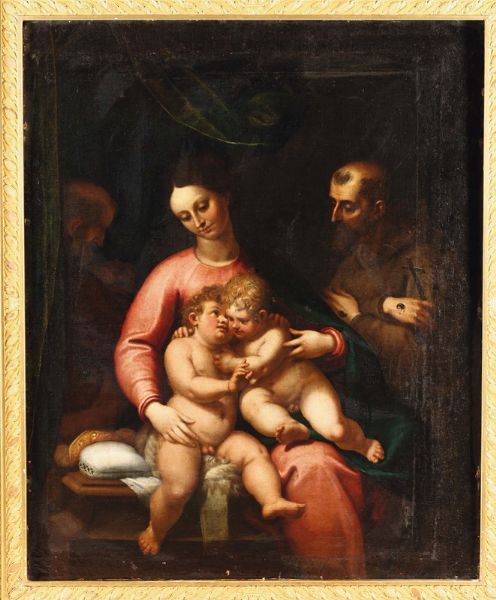 Sacra Famiglia con San Giovannino  - Asta Antiquariato - Associazione Nazionale - Case d'Asta italiane