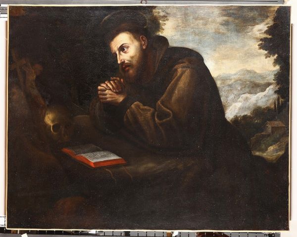 San Francesco in preghiera  - Asta Antiquariato - Associazione Nazionale - Case d'Asta italiane