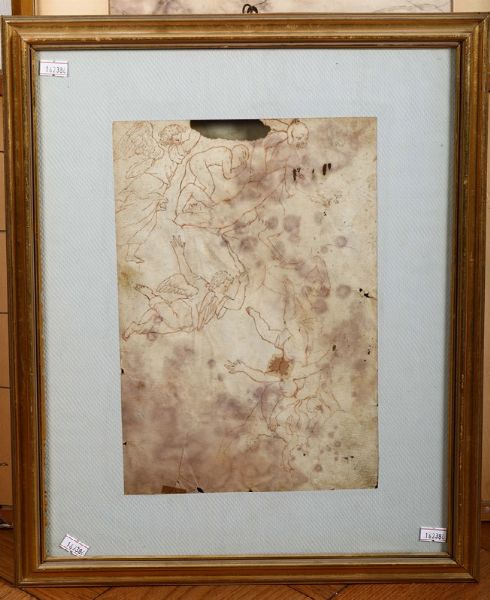 Lotto di sette disegni, XVIII secolo  - Asta Antiquariato - Associazione Nazionale - Case d'Asta italiane