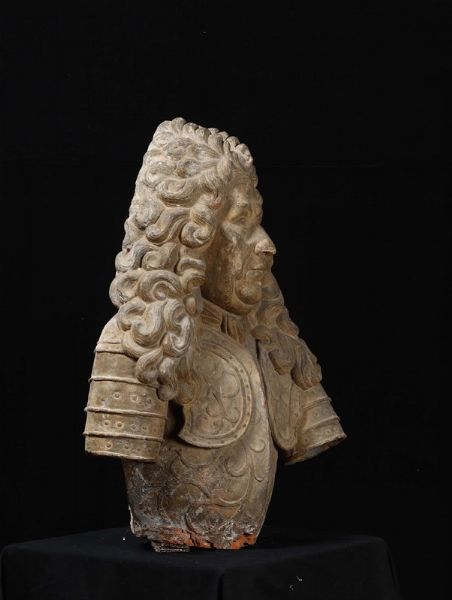 Busto maschile in terracotta, XIX secolo  - Asta Antiquariato - Associazione Nazionale - Case d'Asta italiane