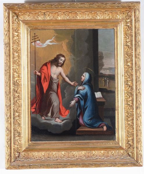 Apparizione di Cristo alla Madonna  - Asta Antiquariato - Associazione Nazionale - Case d'Asta italiane
