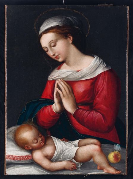 Penni Gian Francesco : Madonna con il Bambino  - Asta Antiquariato - Associazione Nazionale - Case d'Asta italiane