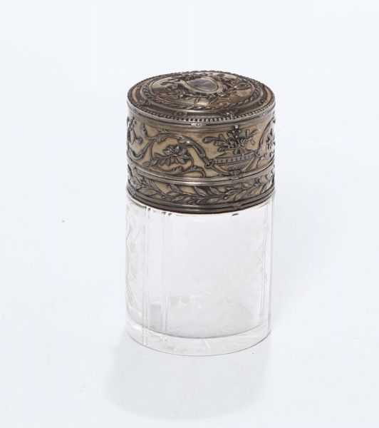 Portaprofumo in vetro e argento, Francia XIX-XX secolo  - Asta Antiquariato - Associazione Nazionale - Case d'Asta italiane