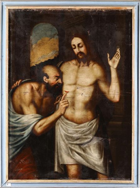 Cristo risorto con San Tommaso  - Asta Antiquariato - Associazione Nazionale - Case d'Asta italiane