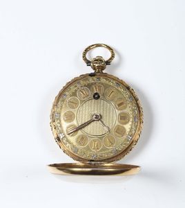 Orologio da tasca firmato Chichester in oro giallo, Inghilterra 1790 circa  - Asta Antiquariato - Associazione Nazionale - Case d'Asta italiane