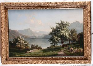 Zelger Jakob Joseph - Paesaggio montano con lago