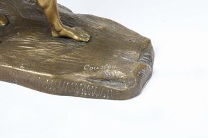 coppia di gruppi equestri in bronzo dorato  - Asta Antiquariato - Associazione Nazionale - Case d'Asta italiane